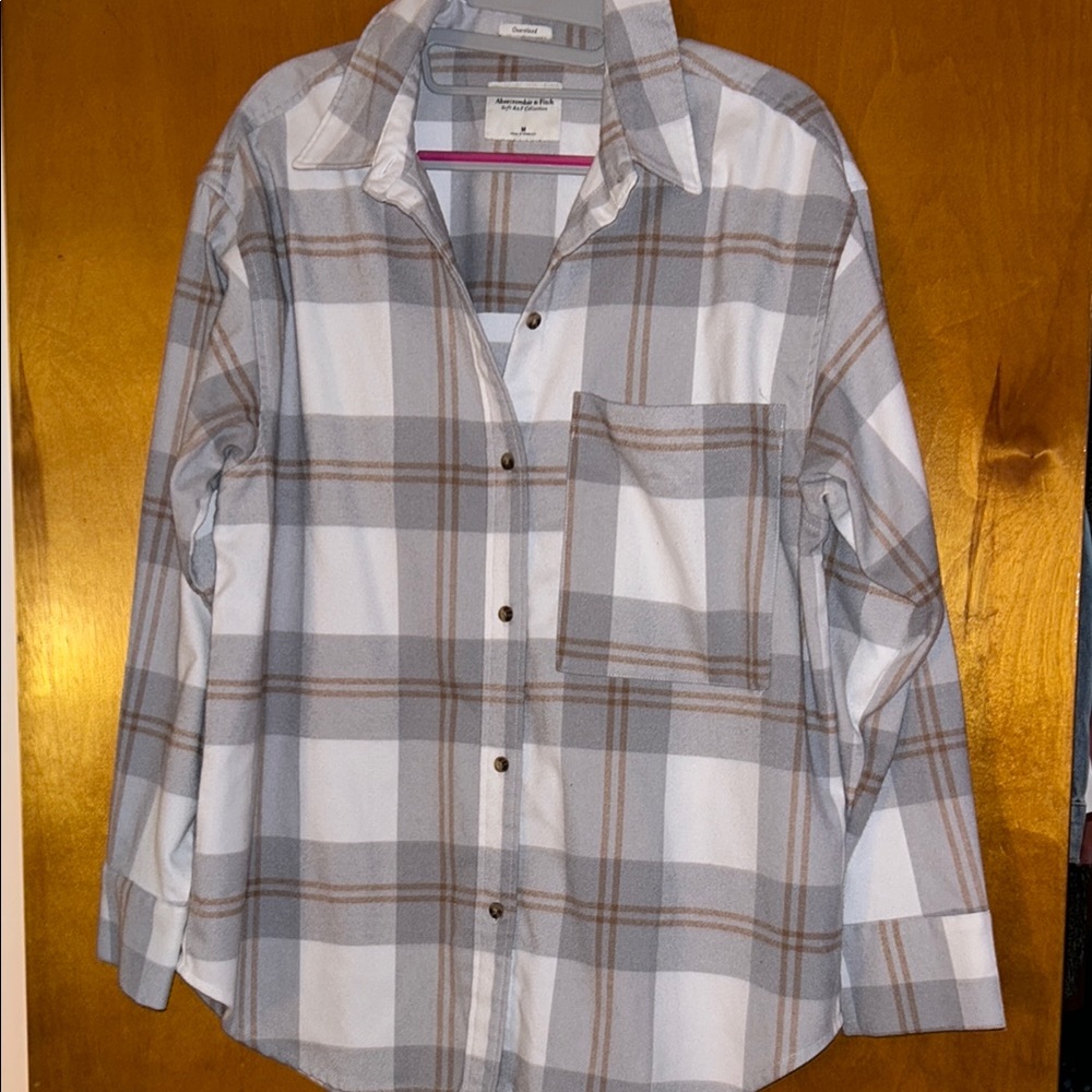 Plaid Button-Up Shirt